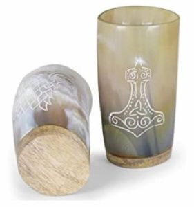 Carved Horn Glass