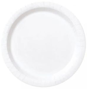 12 Inch White Round Paper Plate