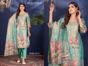 kaya handwork digital print suit material