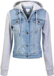 Ladies Denim Hooded Jacket