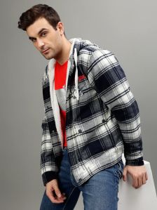 Mens Denim Hooded Jacket