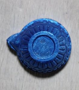 4 Inch Blue Clay Decorative Diya
