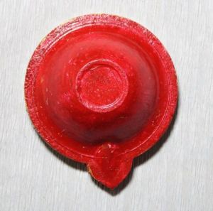 4 Inch Neon Orange Decorative Clay Diya