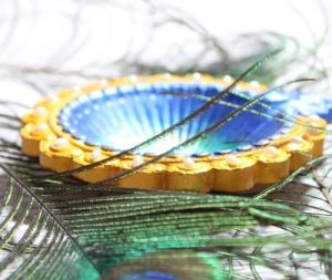 4 Inch Peacock Clay Decorative Diya