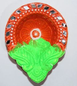 7 Inch Clay Decorative Diya