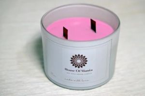 Pink Aromatic Glass Candle