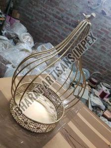 Golden Metal Cage Hamper