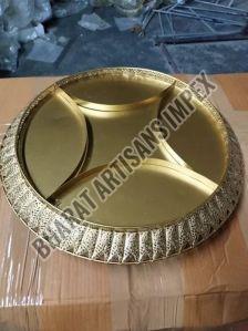 Golden Round Dry Fruit Tray