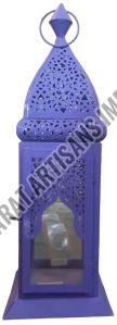 Iron Glass Puple Solar Lantern