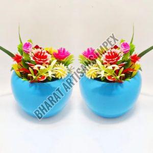 Round Decorative Metal Planter