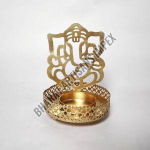 Shadow Ganesh Ji Metal Tea Light Holder