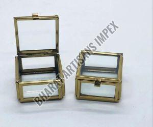 Vintage Square Glass Box