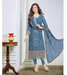 Ladies Chiffon A Line Churidar Suit