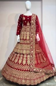 Velvet Bridal Lehenga