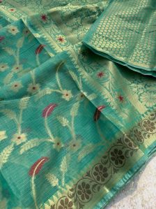 Full Body Zari Banarasi Kota Check Saree