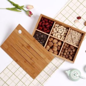 6 Compartment Wooden Dry Fruit Box