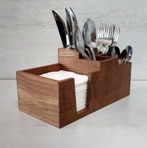 Wooden Spoon And Tissue Holder