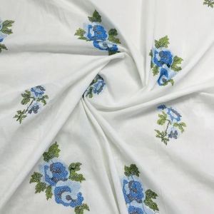 Cotton Embroidered Fabric