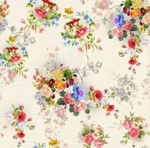 Floral Printed Polyester Fabric