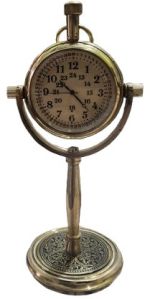 Antique brass table clock