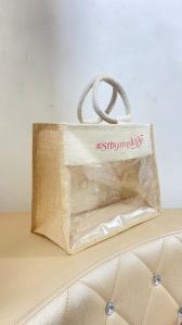 JUTE BAG WITH PVC WINDOW