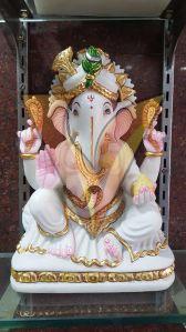 1 Feet Marble Ganesha Statue