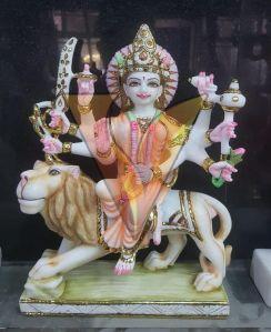 1 Feet Marble Maa Durga Statue