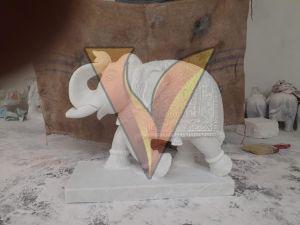 Marble Elephant Statue