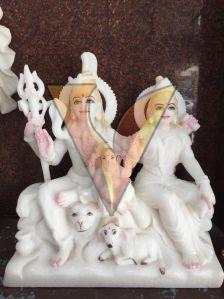 White Marble Shiv Parivar Statue