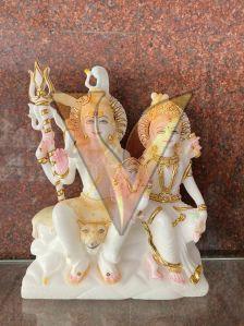 White Marble Shiv Parivar Statue