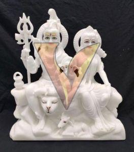 White Marble Shiv Parivar Statue