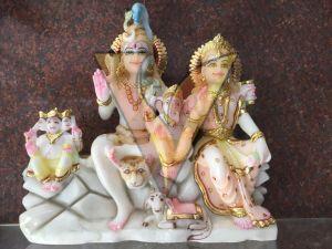 Decorative Marble Shiv Parivar Statue