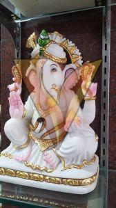 1 Feet Marble Ganesha Statue