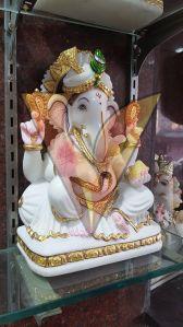 1 Feet Marble Ganesha Statue