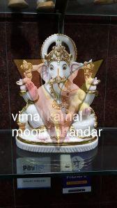 1 Feet Marble Ganesha Statue