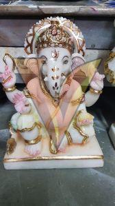 Polished Marble Ganesh Statue