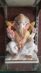 Polished Marble Ganesh Statue