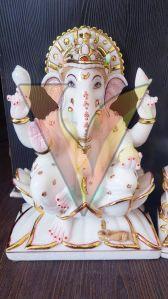 Polished Marble Ganesh Statue