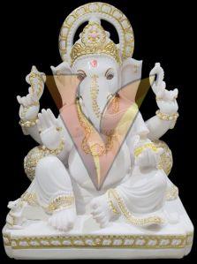 White Marble Ganesh Statue