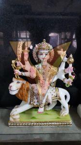1 Feet Marble Maa Durga Statue