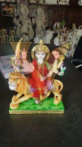Multicolor Marble Maa Durga Statue