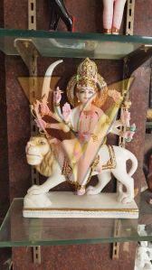 Multicolor Marble Maa Durga Statue