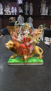 Multicolor Marble Maa Durga Statue