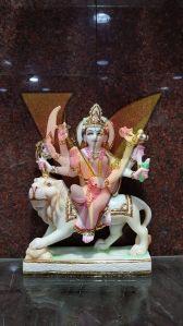 Multicolor Marble Maa Durga Statue