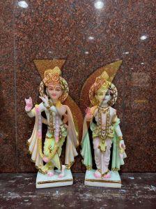 1 Feet Marble Radha Krishna Statue