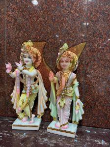 1 Feet Marble Radha Krishna Statue