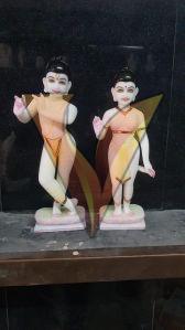 Marble Iskcon Radha Krishna Statue