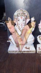 Polished Marble Ganesh Statue