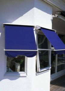 Blue Plain Drop Awning