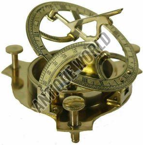 3 Inch Nautical Antique Brass Sundial Compass